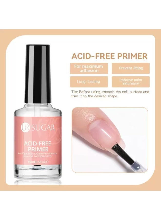 UR SUGAR 2 Pcs Professional Natural Nail DryerDryer with Acid-Free PrimerFor Acrylic NailsGel NailsNon-Acid UV Gel Nail PrimerSuper Binder - Image 5